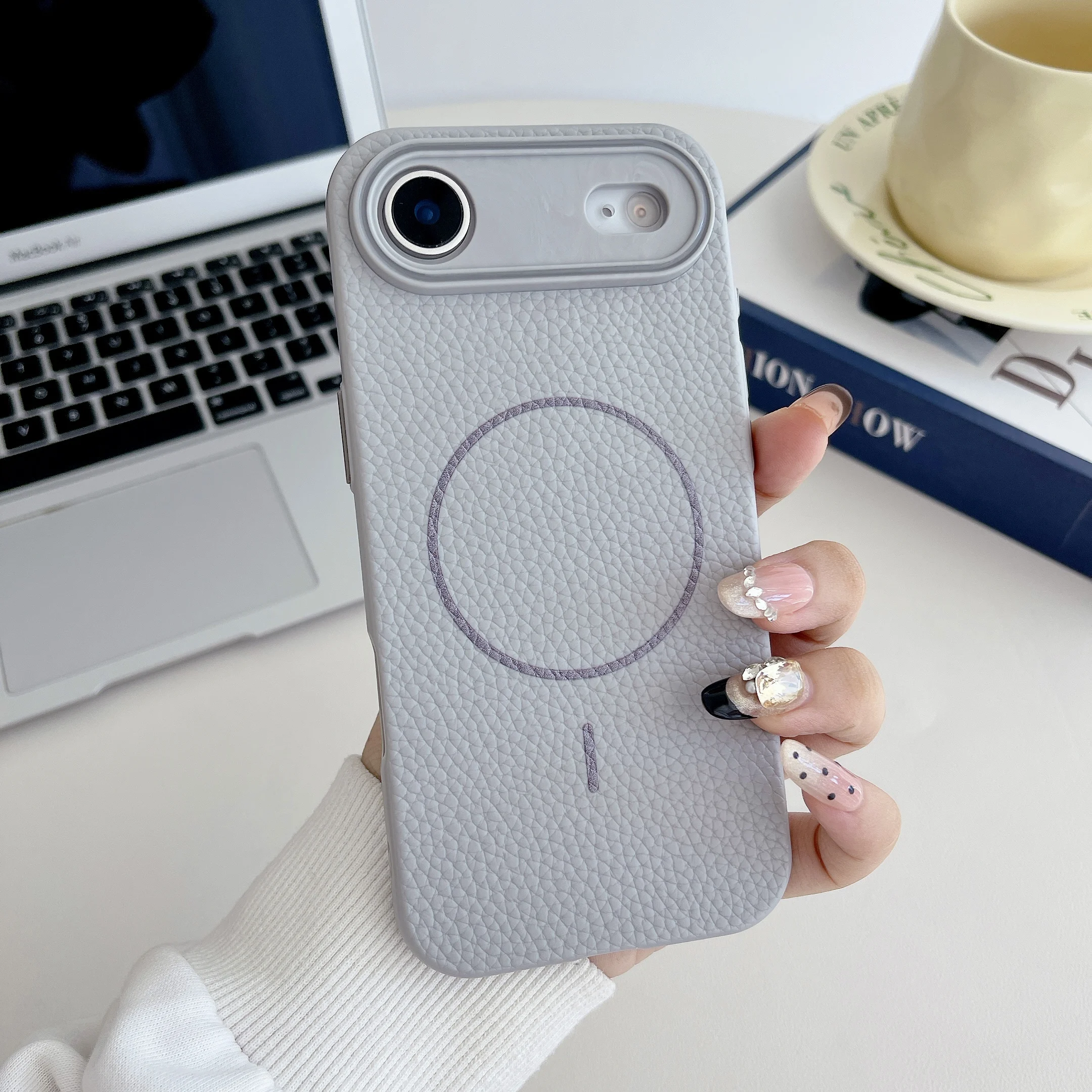 Lychee Grain TPU Magnetic Phone Case for iPhone 17 Pro Max 16 Plus 15 14 13 for Magsafe Shockproof Slim Fit Len Protection Cover