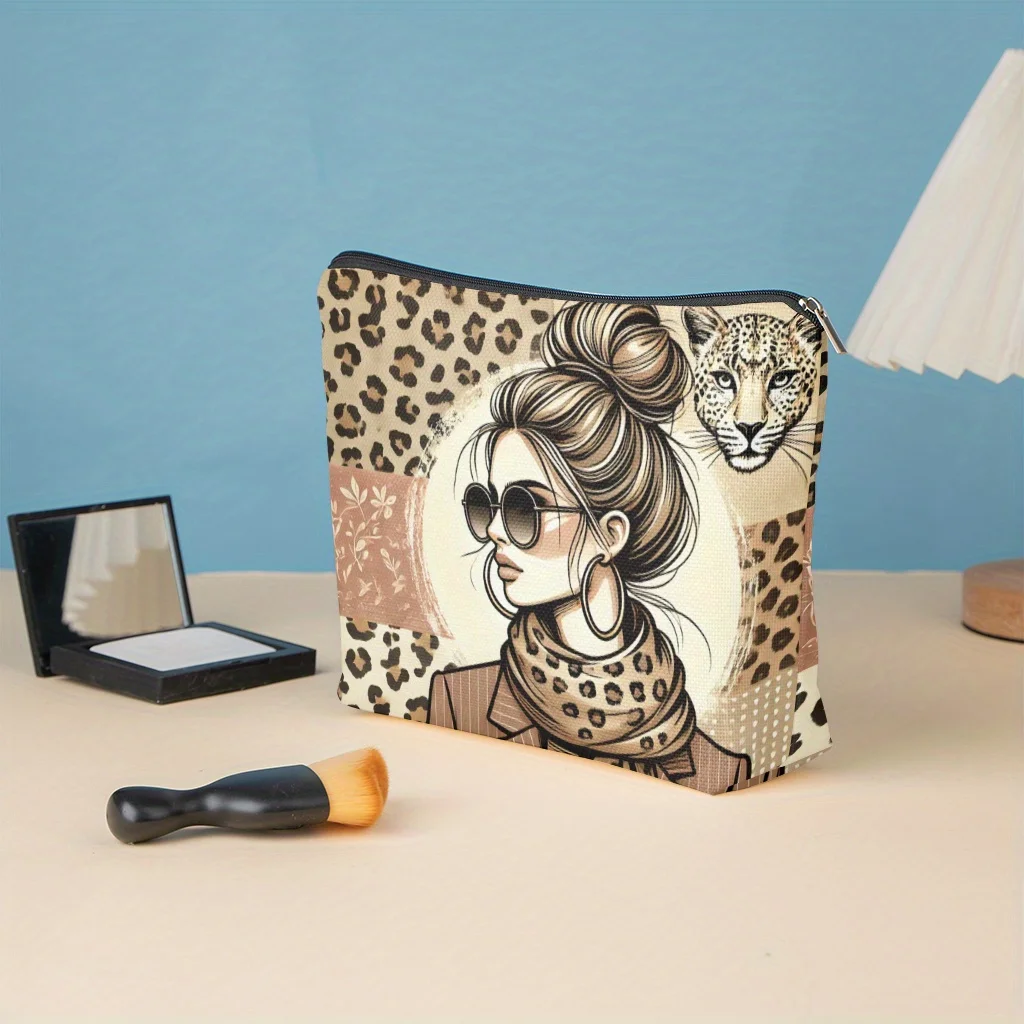 A fashionable lady pattern cosmetic bag-cute multifunctional zipper handbag, jewelry storage bag - view 4