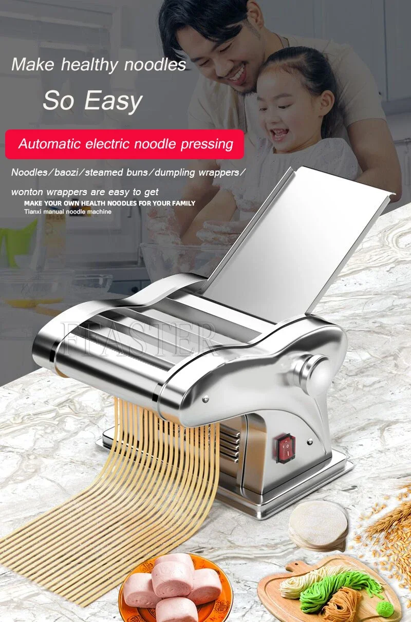 Buruimu Macchina elettrica per noodle Macchina per pasta Macchina per pressa per involucro di gnocchi in acciaio inossidabile per uso domestico commerciale