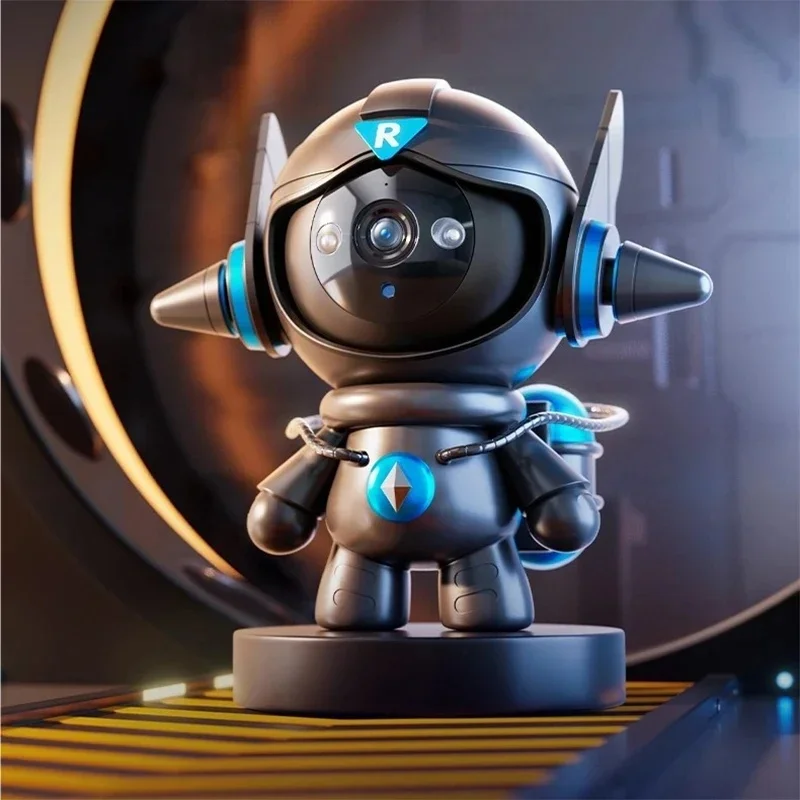Smart Robot Security Camera WiFi Indoor Home Surveillance Camera Two‑Way Audio Night Vision Cute Robot Style Baby Monitor Camera