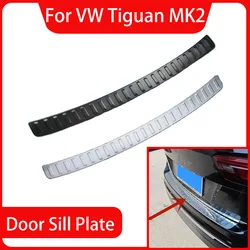 For VW Volkswagen Tiguan MK2 Car styling Rear Bumper Protector Sill Trunk Tread Plate Trim 2017 2018 2019 2020-2023