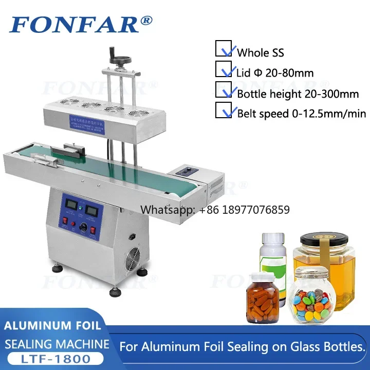 High Quality Automatic Electric Beverage Plastic Bottle Cap Aluminium Foil Electromagnetic Heat Continuous Induction