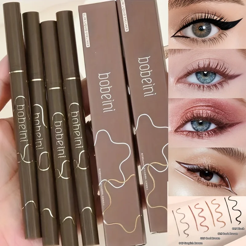 Ultra-fine Liquid Eyeliner Pen Long-term Waterproof Smudge-proof Easy Apply Eyeliner Non-stick Eyelashes Durable Fast Drying