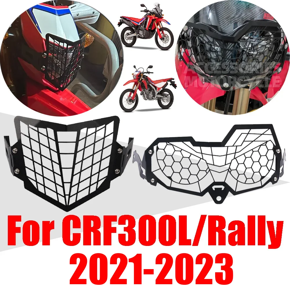 

For Honda CRF300L CRF300 Rally CRF 300 L CRF 300L 2021 2022 2023 Accessories Headlight Guard Protector Grille Protective Cover