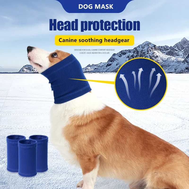 

New arrival pet dog soothing headgear neck scarf anti-fright soothing emotional breathable high elastic headgear