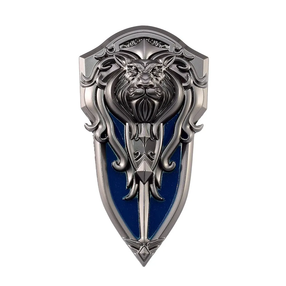 10cm Lion's Head Shield Alliance Army Game Movie Peripherals Metal Model Home Ornament Crafts 1:6 Doll Equipment Collection Toys