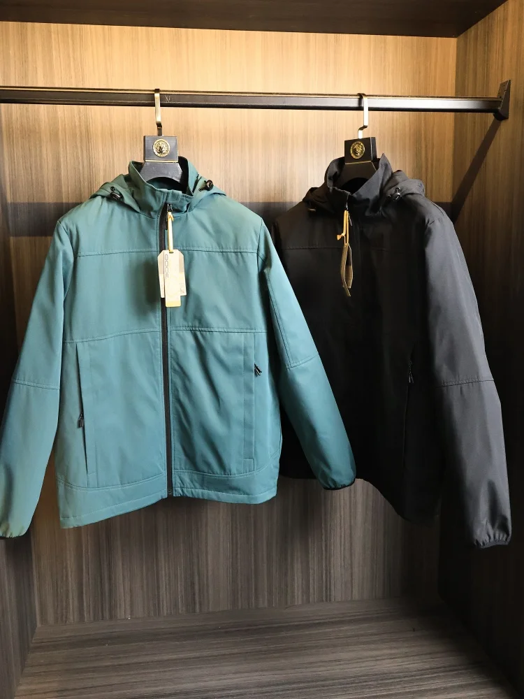 

Мужская уличная мягкая водостойкая стеганая хлопковая стеганая хлопковая куртка с капюшоном ell Jaet, модная повседневная молния C...