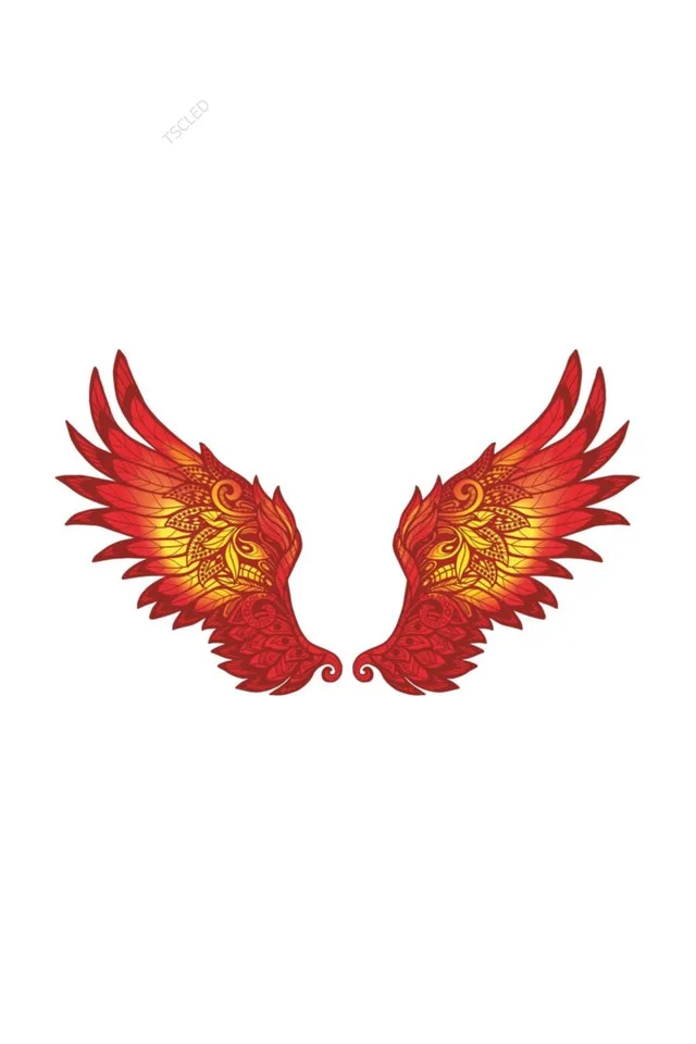 

Flamed Wing Sticker 15CM