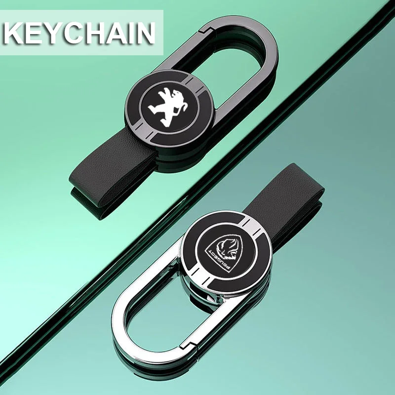 

Car Keychain Leather Durable Keyring Pendants for Peugeot 106 107 108 206 207 208 301 306 307 308 407 408 508 2008 4008 5008