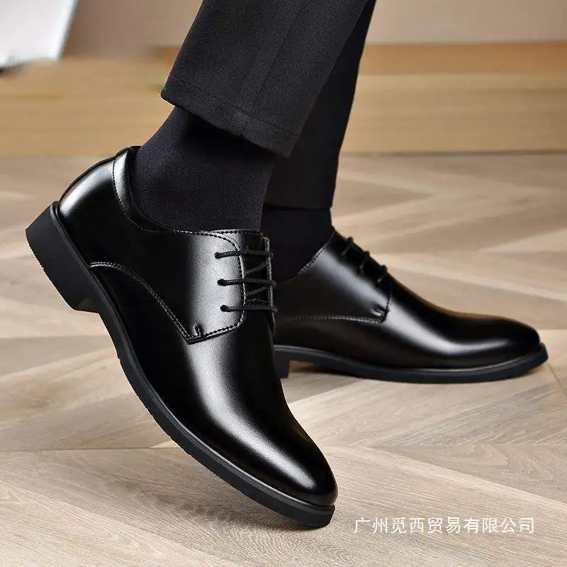 Men's Business Leather Dress Shoes For Men Waterproof Professional Formal Shoe Simple