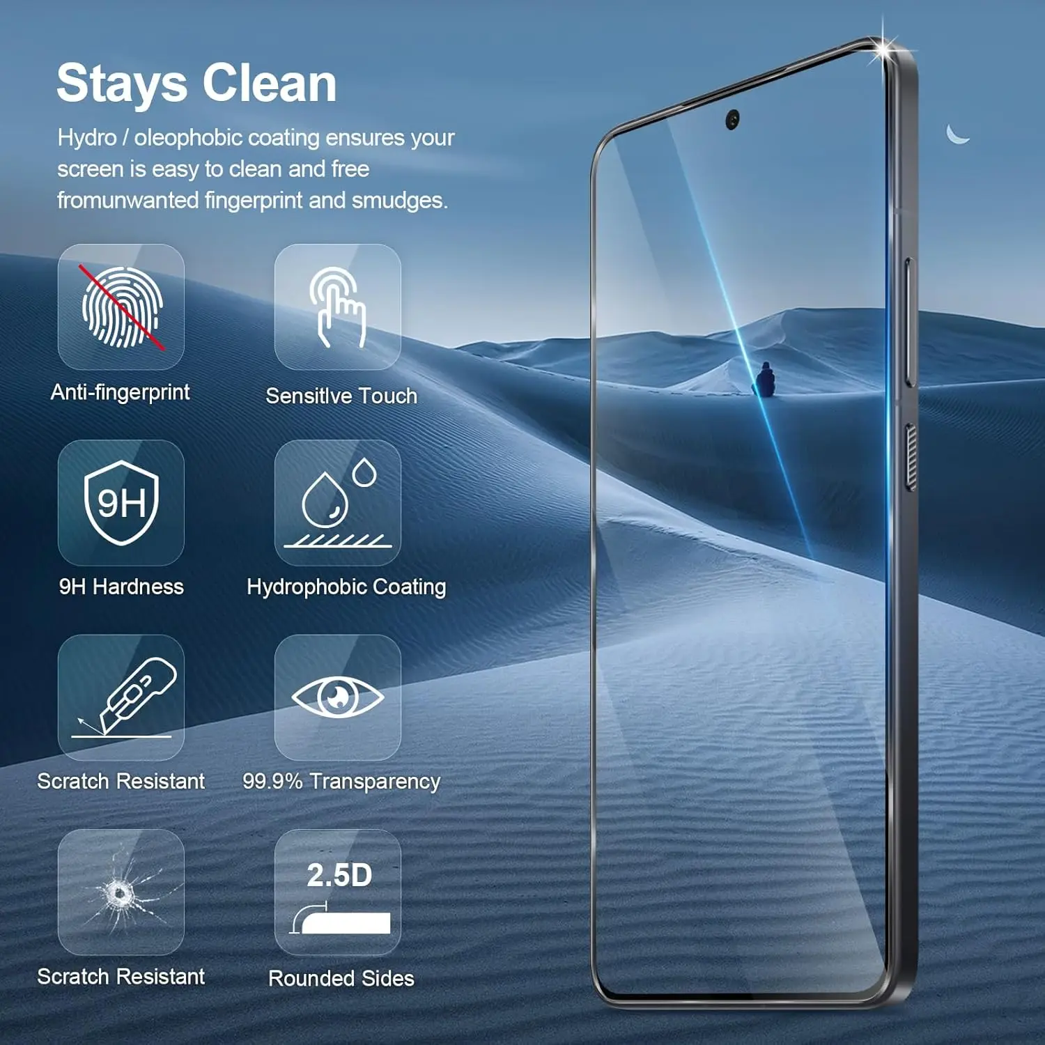 1/2/3/4Pcs 0.2mm Tempered Glass For Xiaomi POCO F7 Ultra Fingerprint Unlock Screen Protector Glass