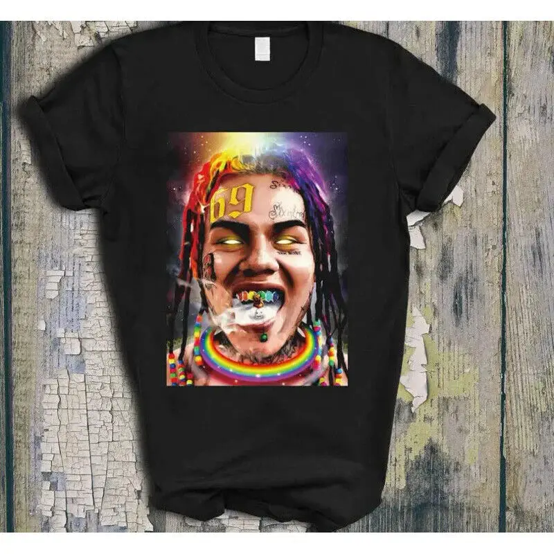 Tekashi 6ix9ine gooba shirt Tekashi 69 gift black men all size T-shirt