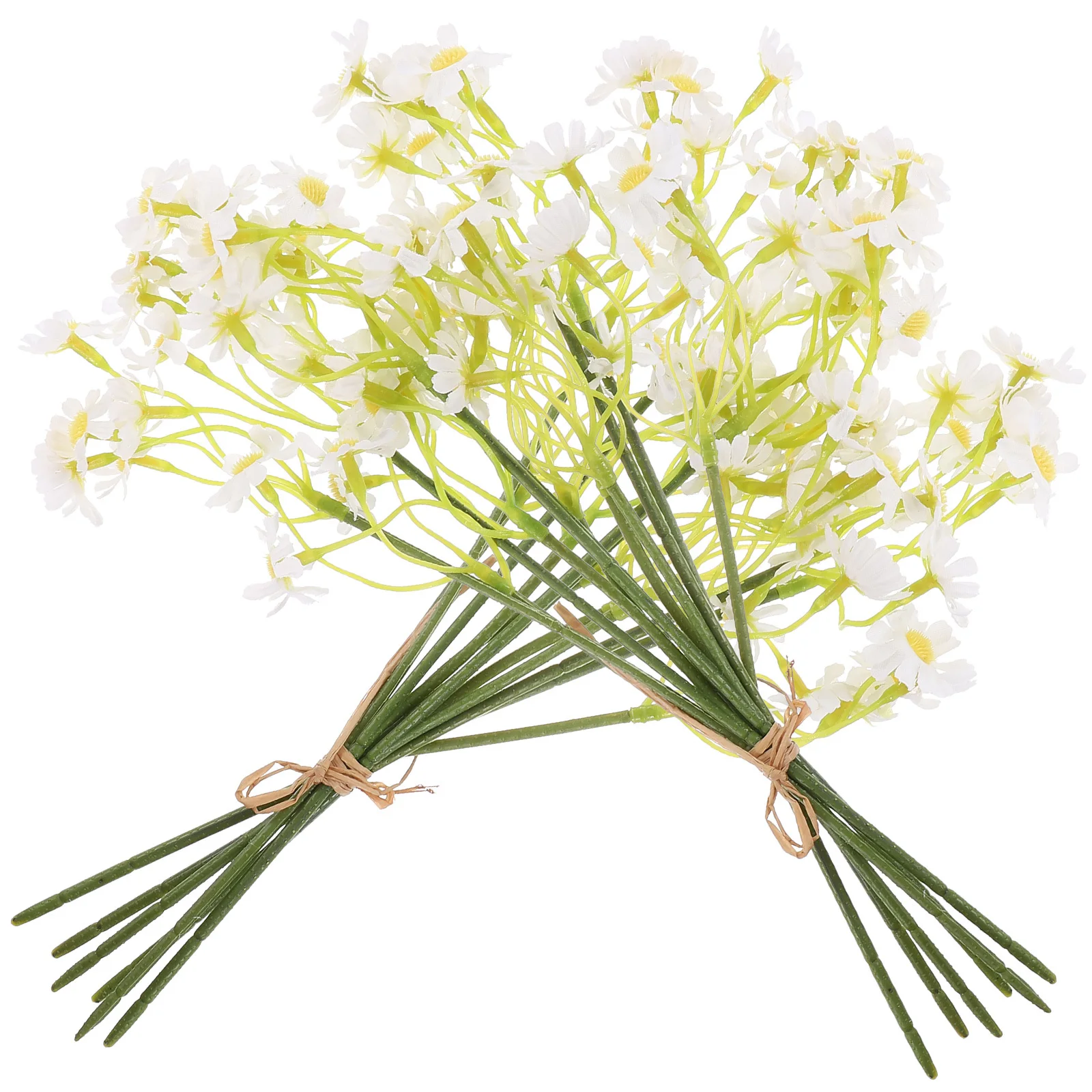 

12Pcs Artificial Daisy Flowers Realistic Silk Plastic Safe Fake Flower Bridal Wedding Party Home Photo Prop Decor