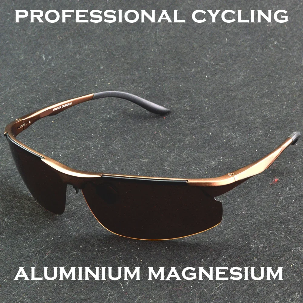 

Коричневые поляризованные спортивные солнцезащитные очки для мужчин, защитные очки UV400, женские очки для езды на велосипеде и активного отдыха