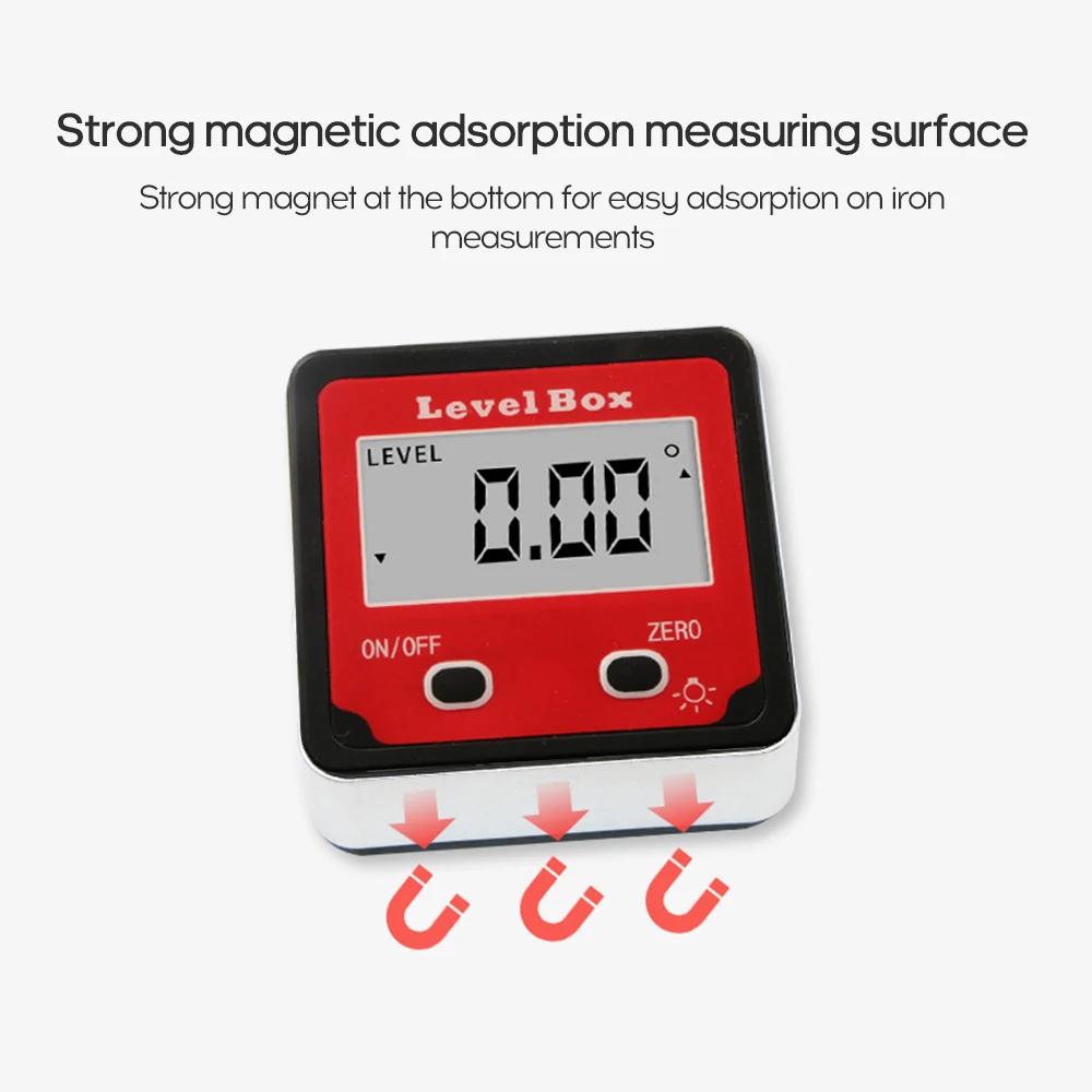 Digital Level Protractor Inclinometer Mag-netic Level Angle Meter Angle Finder Level Box Angle Measuring Tool for Carpentry