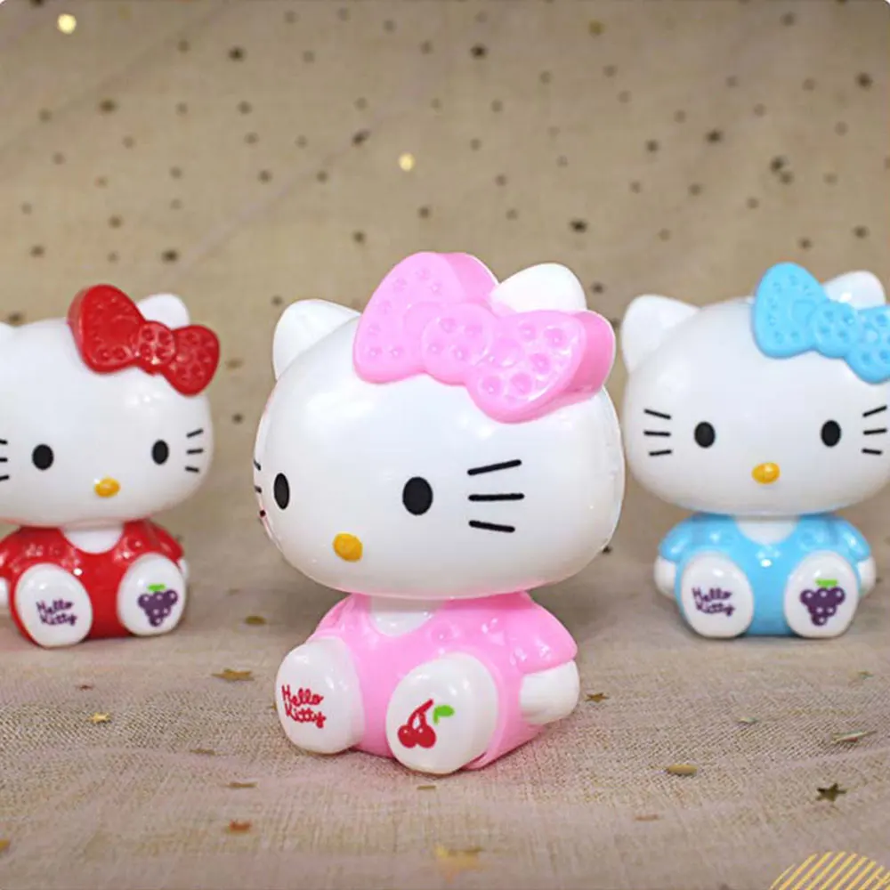 Sanrio Figuren Doll Cute Hello Kitty Action Figure Cake Decoration modello in PVC Desktop Toy Car Deco Ornaments regalo per bambini