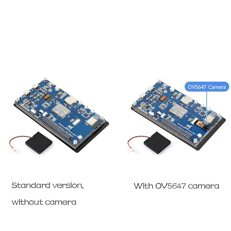 Waveshare ESP32-P4 Wi-Fi 6 Board with 5-inch 720x1280 Display, 5-Point Touch, Audio Codec, BLE 5, and Optional OV5647 Camera.