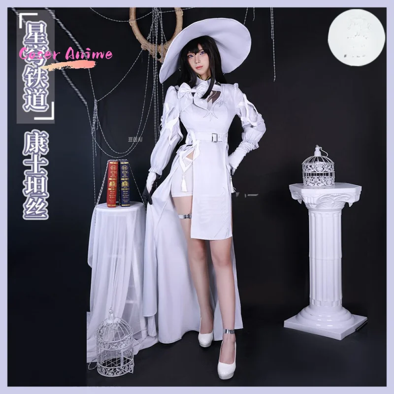 게임 혼카이: 스타 레일 콘스탄스 코스프레 의상 유니폼 할로윈 카니발 파티 크리스마스 놀이 역할 의류 의류