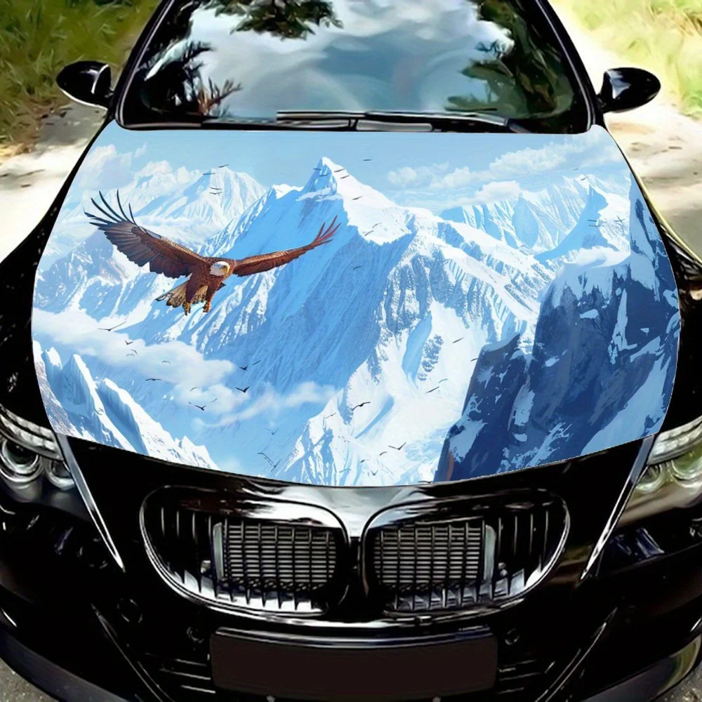 

Eagles Soar Among Snow Mountains, обертка на капот автомобиля, цветная виниловая наклейка, графический капот для грузовика, автоаксессуары, украшение, наклейка, подарок