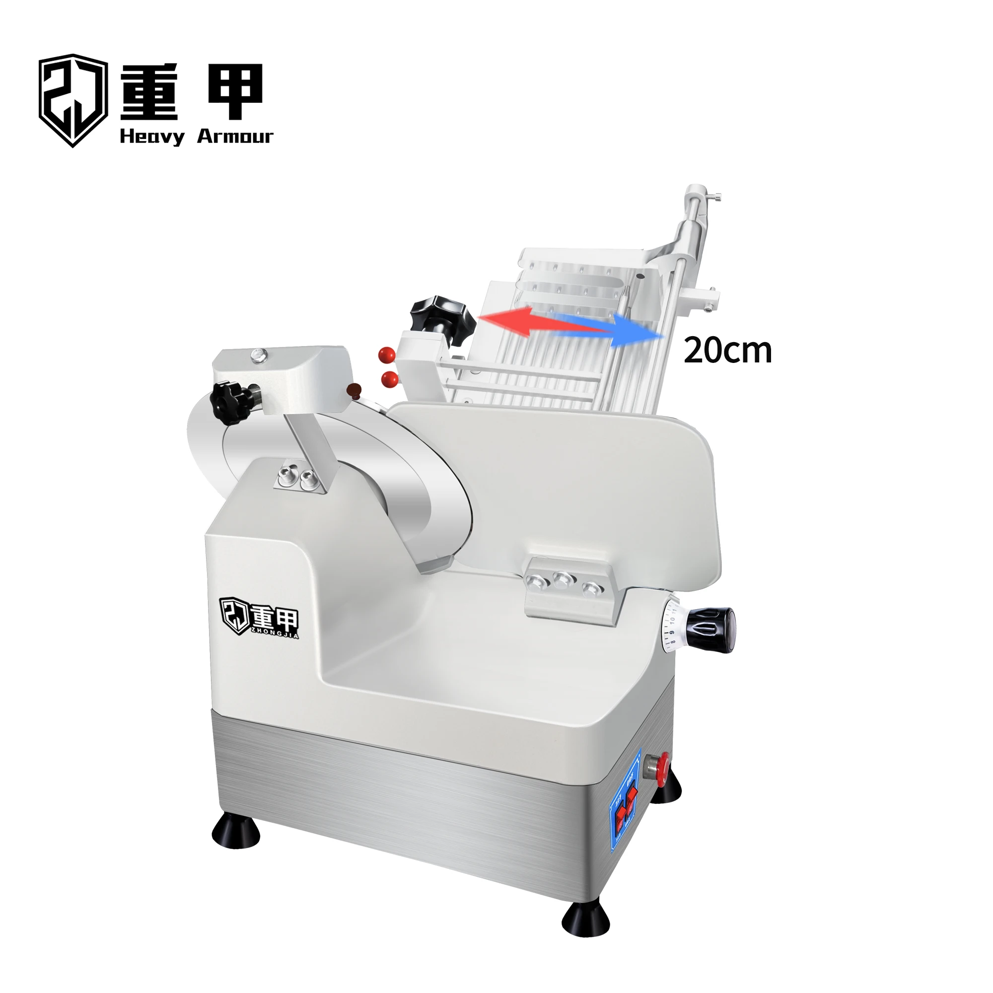 High Efficiency Aluminum Die Casting Frozen Meat Slicer For Restaurants And Commercial Kitchens