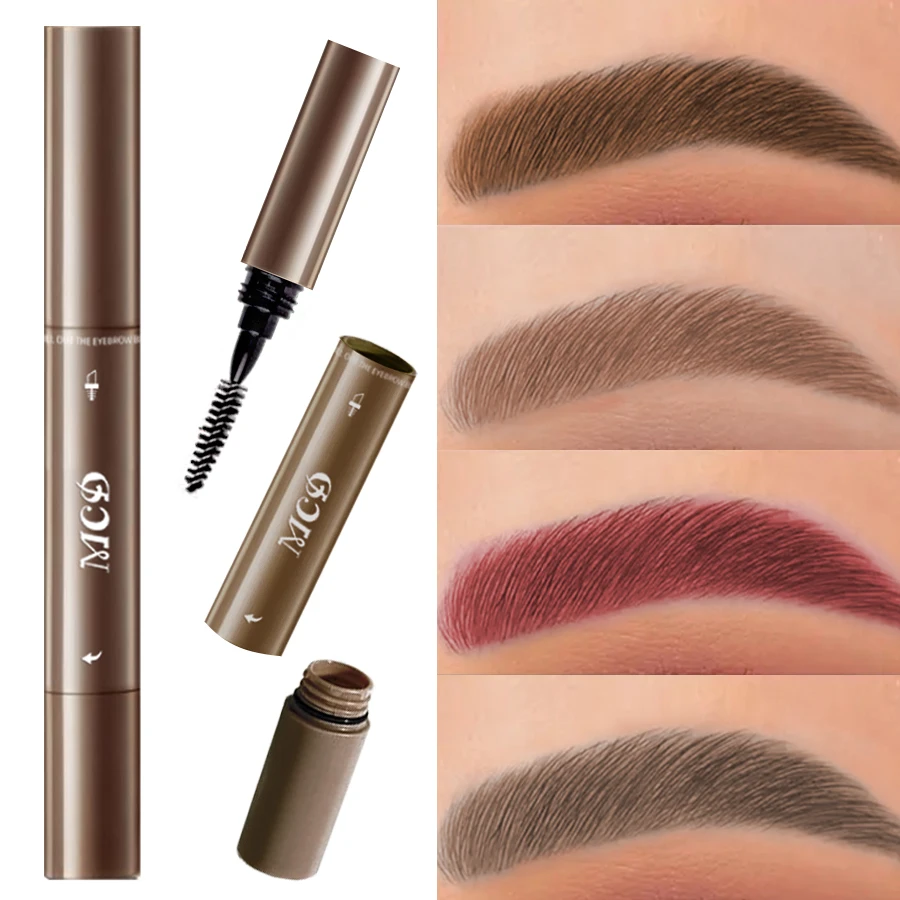 

8 Colors Double Microblading Eyebrow gel Pencil Makeup Natural Waterproof eyebrows Pen Long Lasting Cosmetics Brown Eye brow