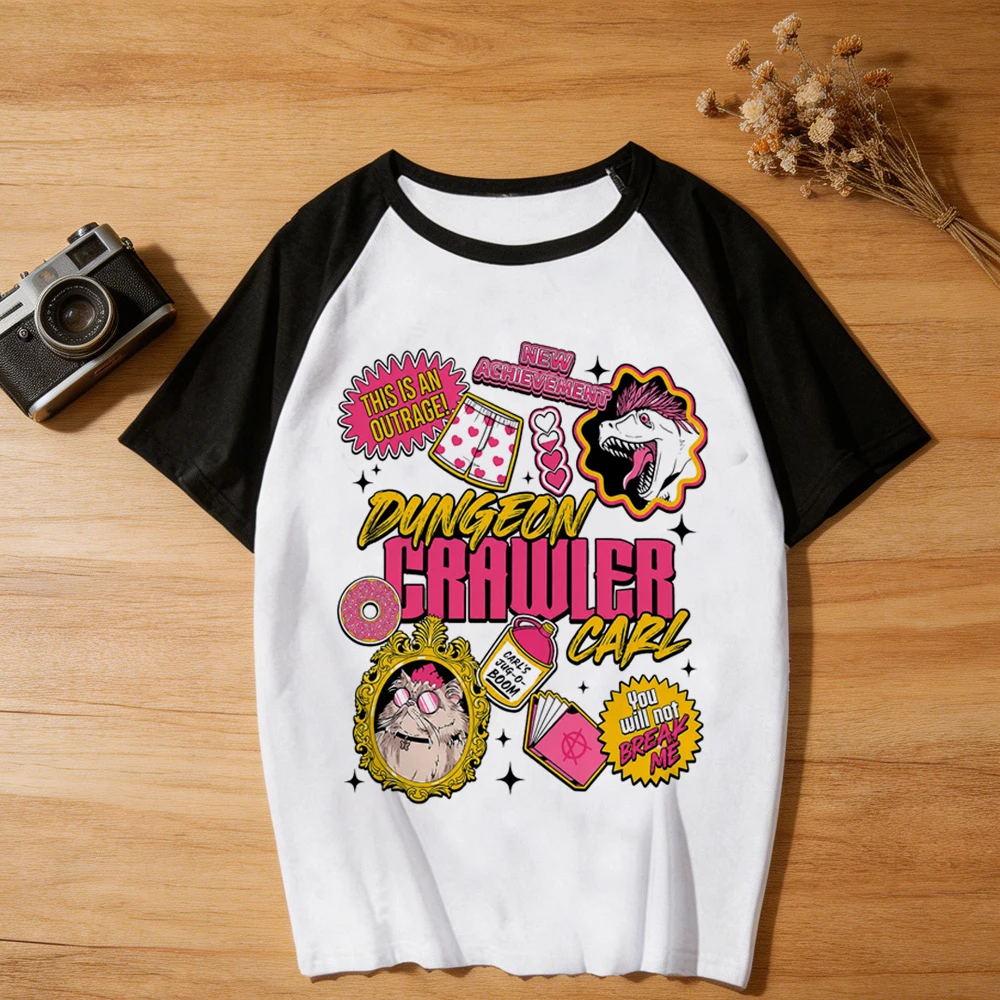Dungeon Crawler Carl t shirt teen Retro manga 80s alternative  baddie top tees baddie 80s grunge japan cute