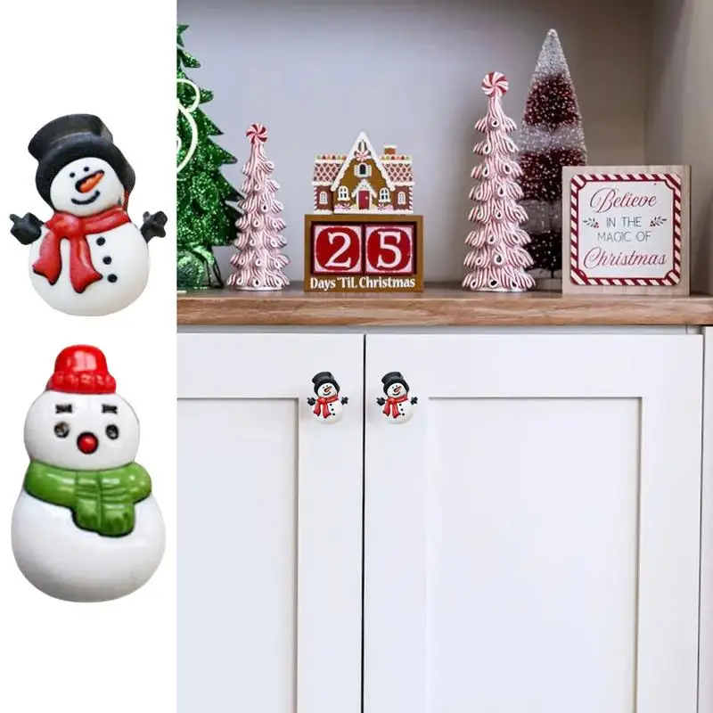 Christmas Knob Covers Christmas Snowman Kitchen Cabinet Knob Covers Decorative Cabinet Pull Handles Covers Furniture Decorative