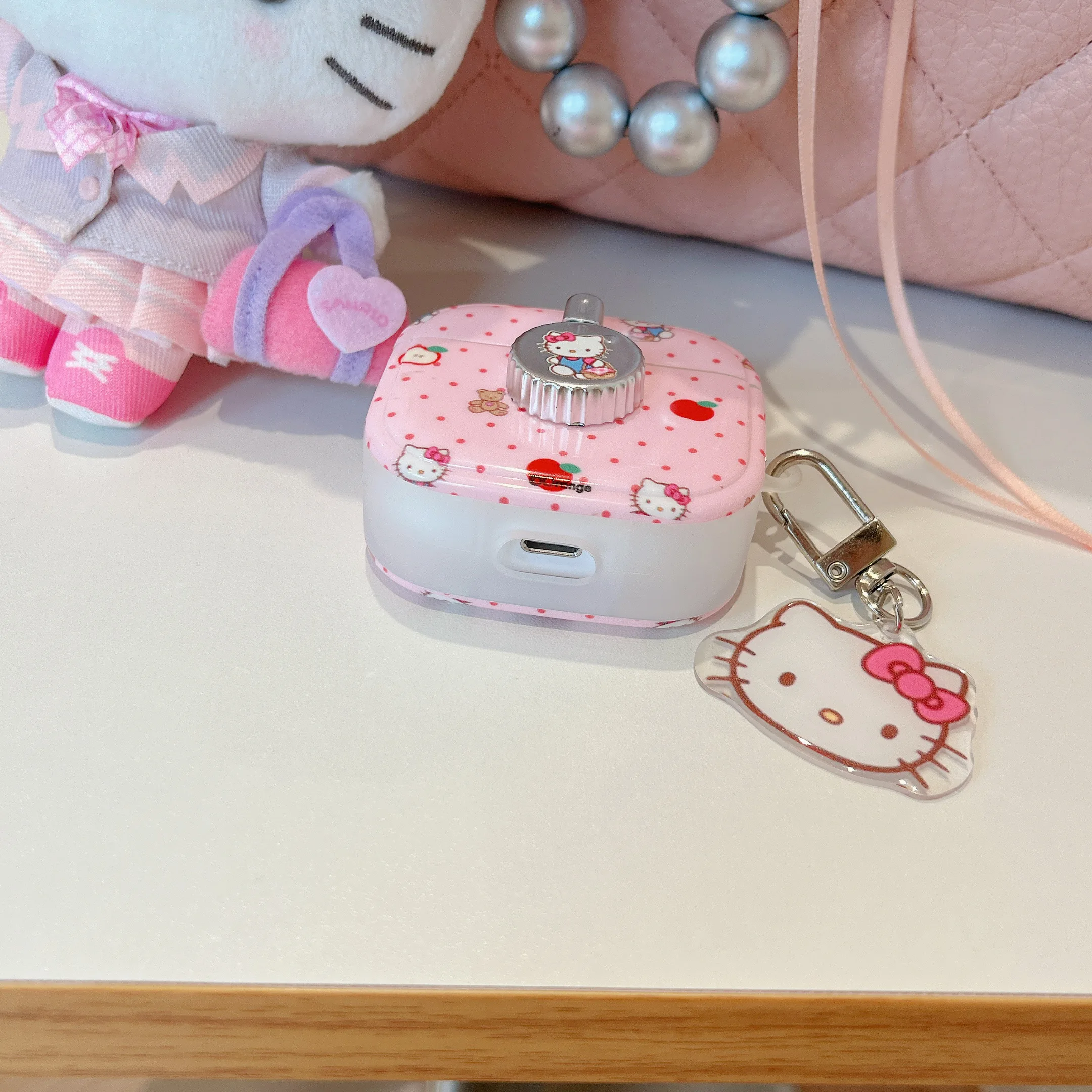 Sanrio Hello Kitty Kopfhörer-Hülle, Cartoon-Anime, cool, Anti-Drop, Geburtstagsgeschenk, geeignet für Airpods 4, 1, 2, 3, Pro, Pro2