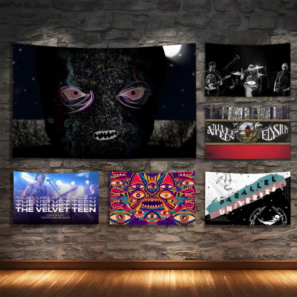 

THE V-VELVET TEEN Rock Tapestry Custom Living Bedroom Party Dormitory interior Wall bohemian Decoration Attached clip