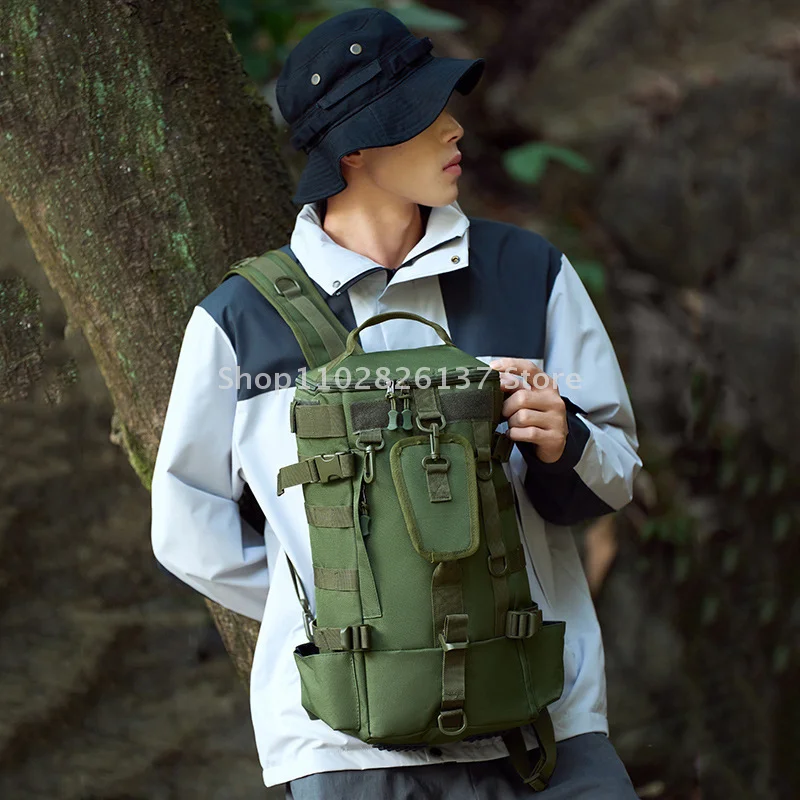

Multipurpose Tactical Fishing Backpack with Rod Slots and Outdoor Equipment Compartment