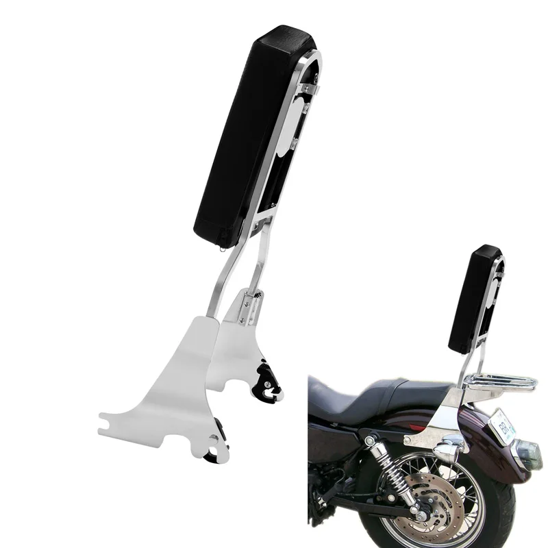 

Motorcycle Passenger Backrest Sissy Bar For Harley Sportster XL1200 XL883 48 72 2004-2023 2022 21 Chrome