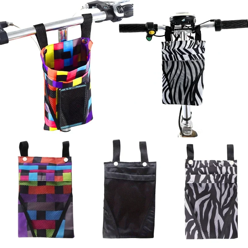 1pcs Bicycle Front Storage Bag Electric Vehicle Waterproof Mobile Phone Water Cup Storage Bags Portable Scooter Handlebar Pocket