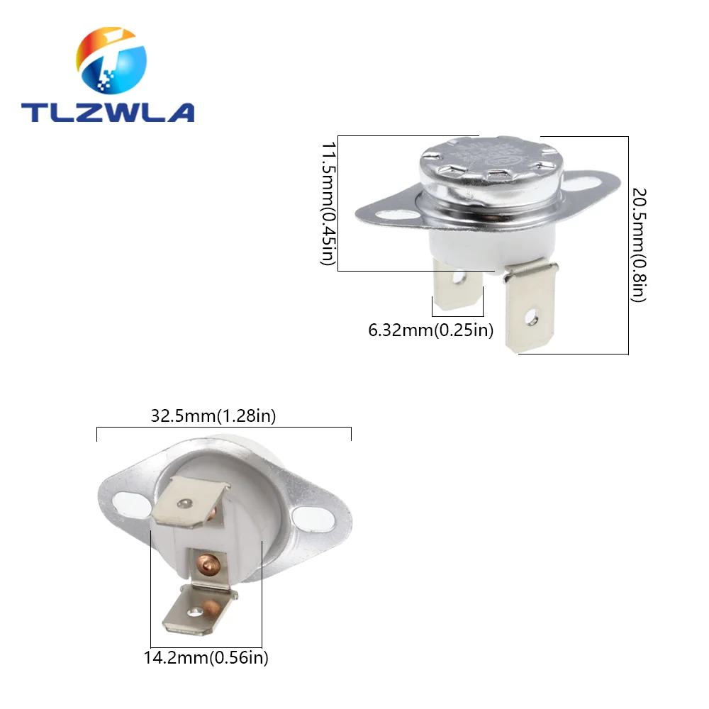 Normally open KSD302 16A 250V 40-180 Degree Ceramic KSD301 Normally Closed Temperature Switch Thermostat 45 55 60 65 70 75 80 85