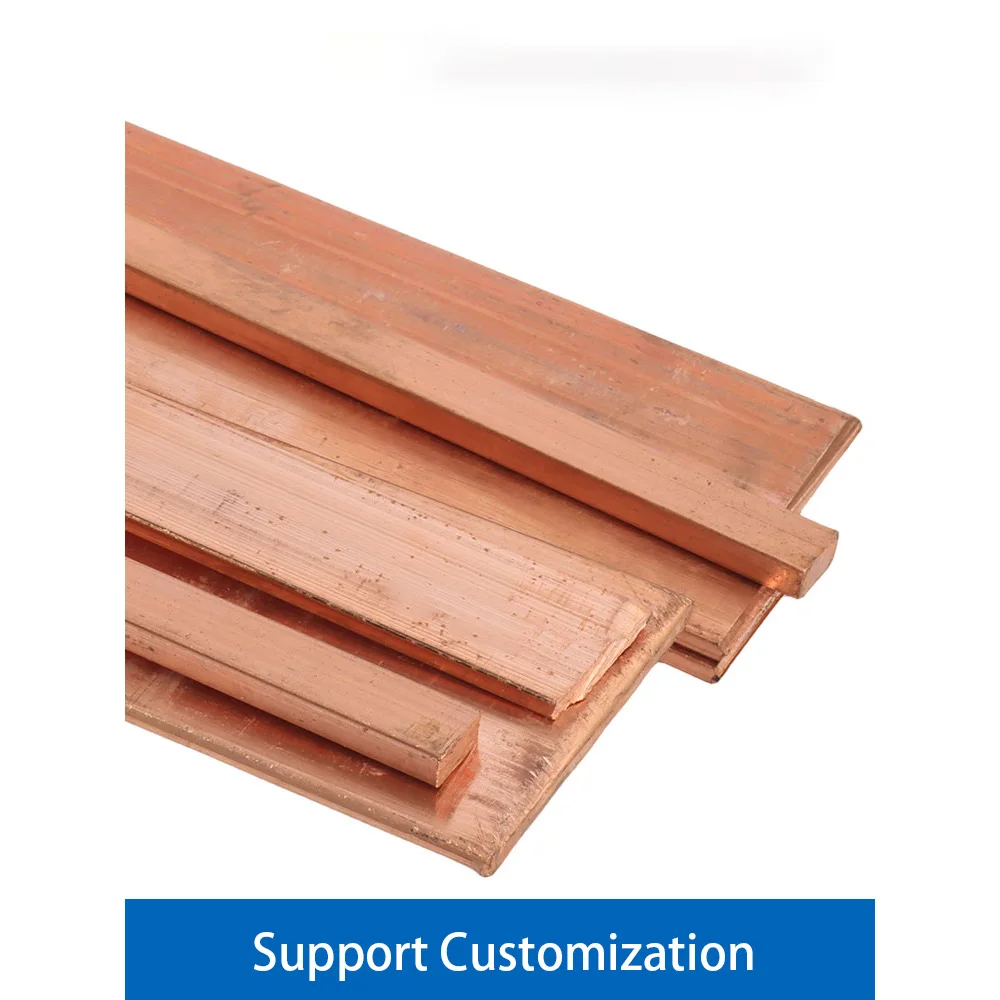 

T2 Red Copper Flat Bar Plate Strip Thick 10/12/15/20-30mm Pure Copper Rectangular Solid Metal Sheet Width 10-100mm Length 200mm