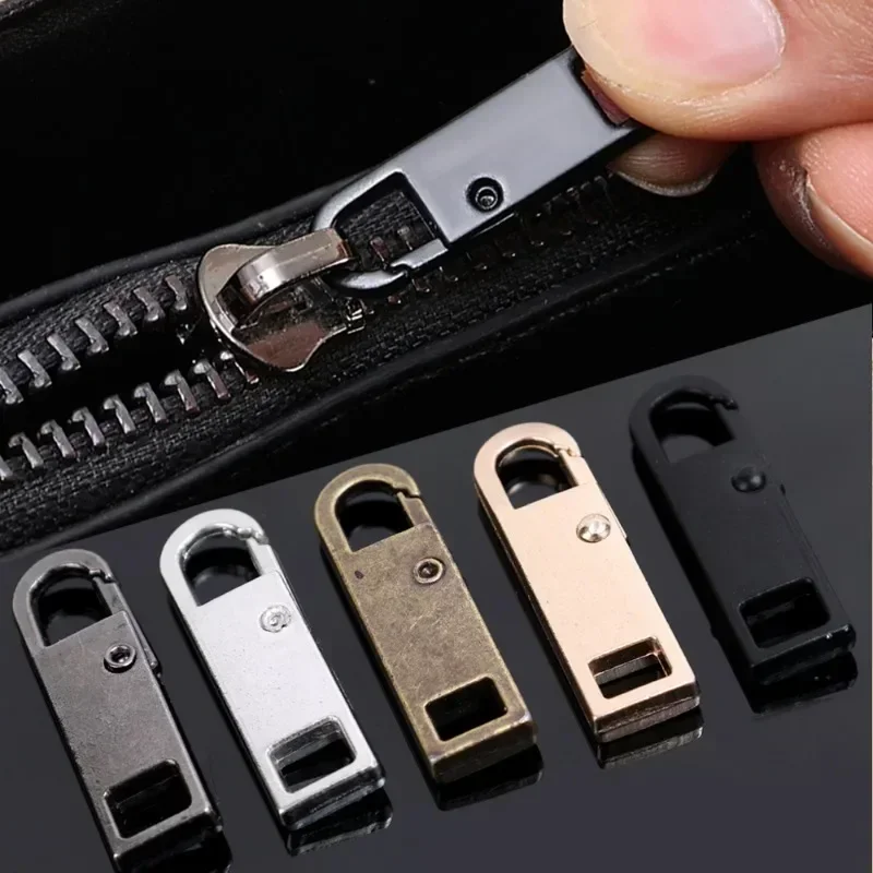 10/1Pcs Universal Metal Zipper Pull Replacement Instant Repair Kit Detachable Luggage Purses Clothing Zipper Slider Puller Tools