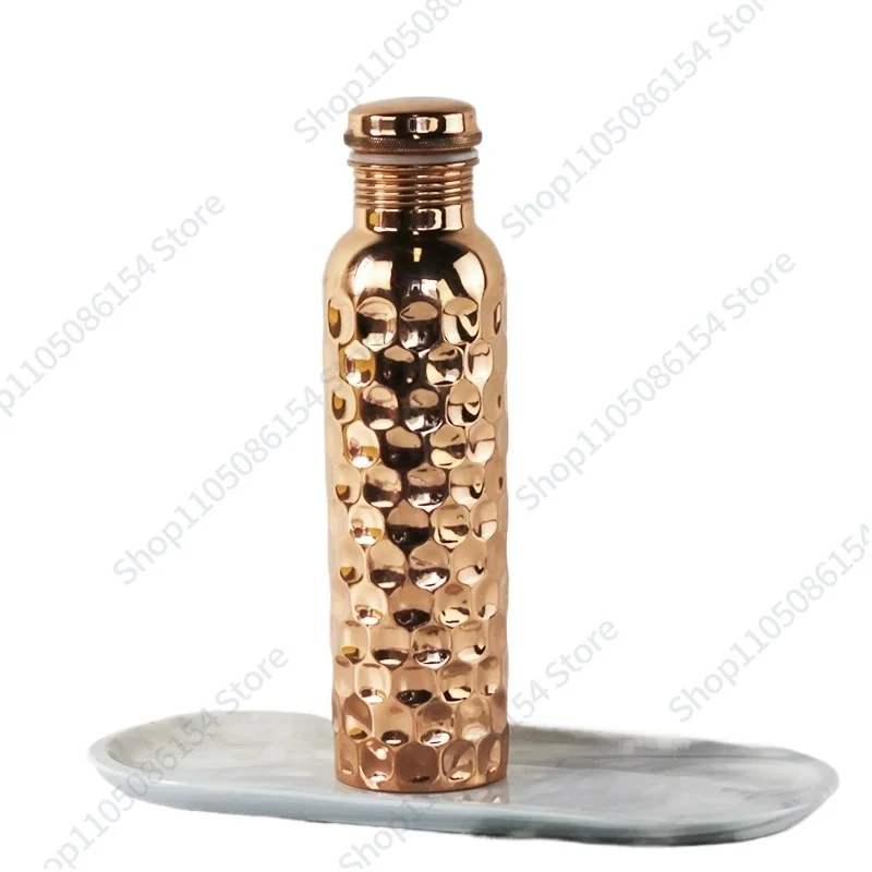 

Pure copper handmade water bottle portable outdoor travel portable cold water bottle home practical
