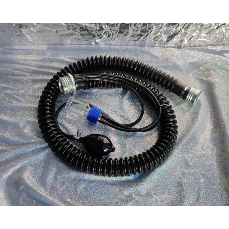 Gas Guide Tube Metal Connector Rubber Hose Special Spare Fitting For Gas Mask Industrial proof Respiratory Gear