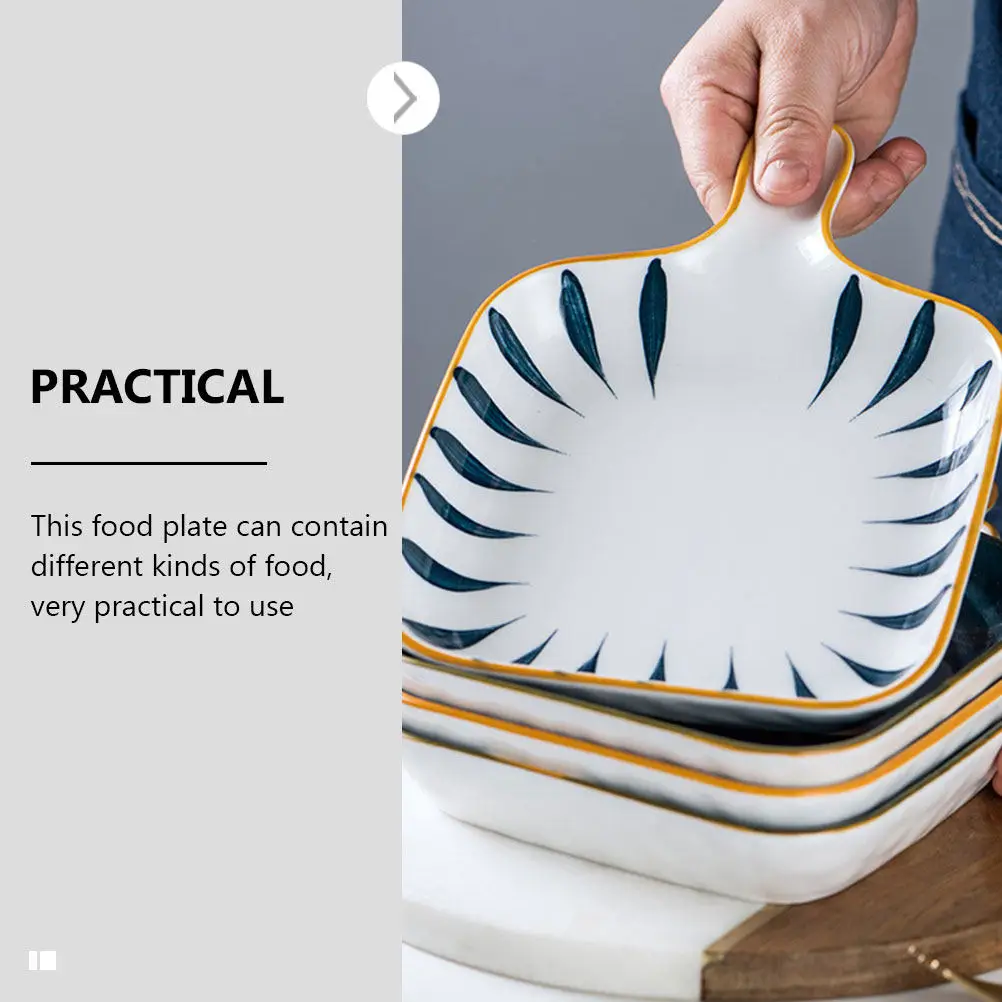 Premium Ceramic Salad Plate Nordic Style Oven Safe Microwave Safe Dish Lightweight Compact Food Plate for Breakfast Dessert
