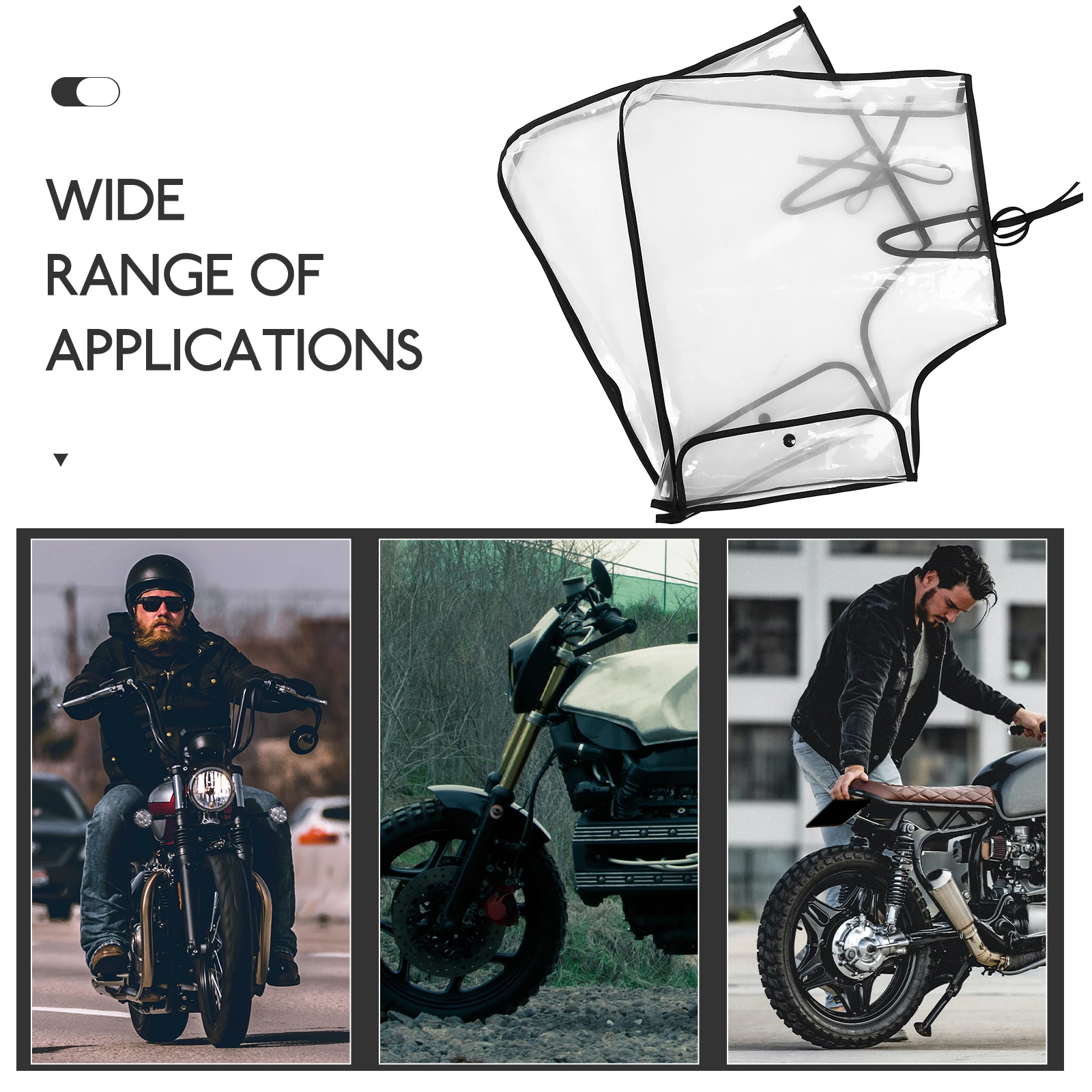 Guantes para manillar de motocicleta, manoplas a prueba de viento, calentador de manos, impermeable, cálido, para manillar de motocicleta, cubierta a prueba de lluvia, 1 par