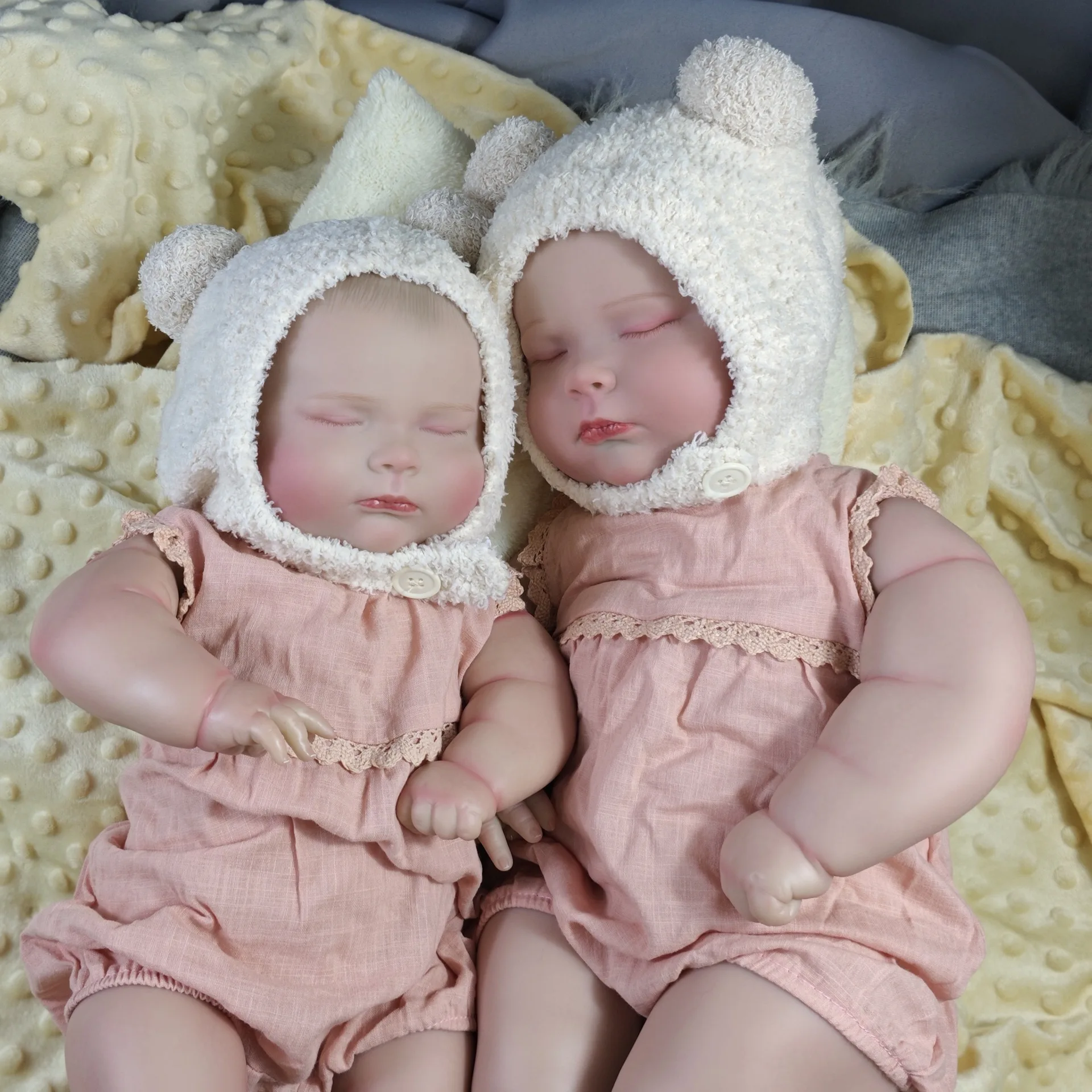 

20/24-дюймовая реалистичная кукла реборн с закрытыми глазами, милый спящий ребенок, детский подарок