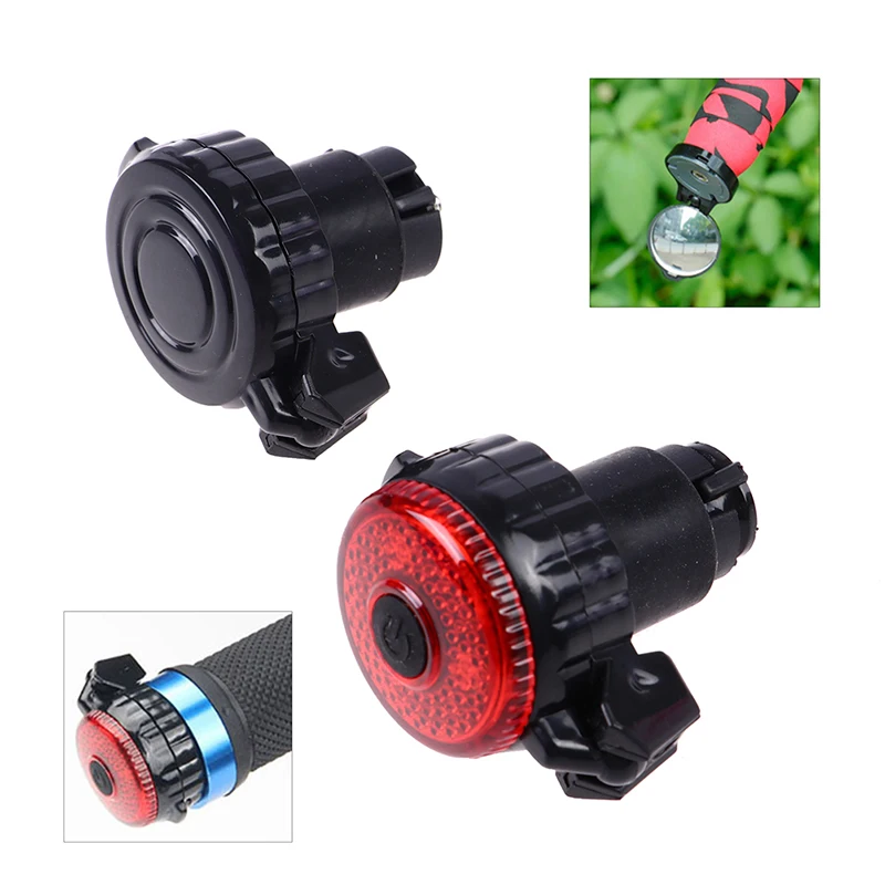 Mountain Bike Rearview Mirror Bicycle Handlebar Convex Rear View Bar End Light image 6