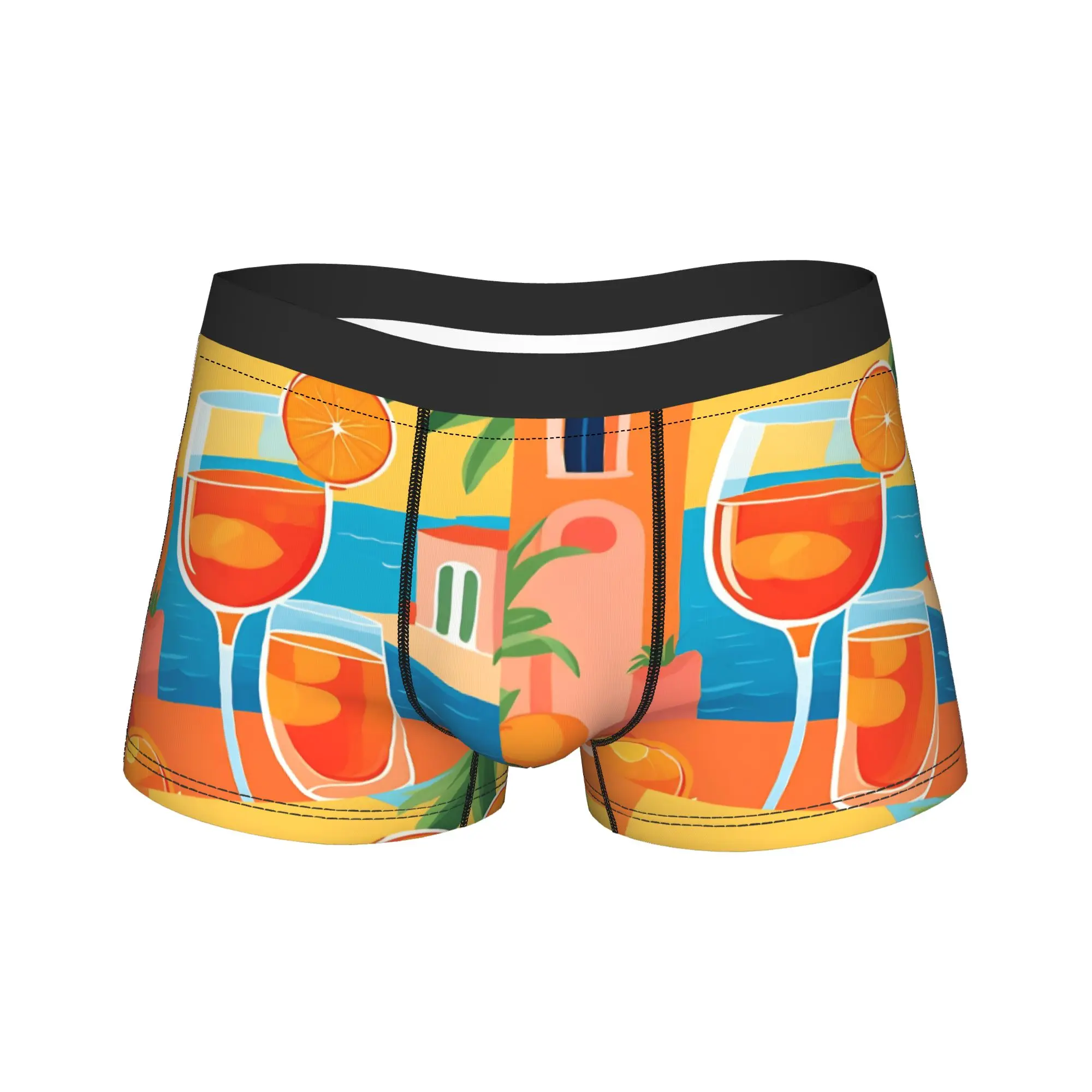 Aperols Spritz Shorts Briefs  Underwear High Quality Men Novelty Boxer Shorts Pattern Plus Size Underpants