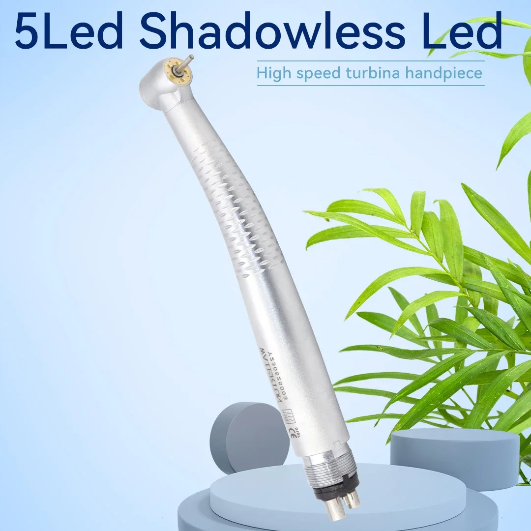 Dental 5LED High Speed Handpiece Dental Air Turbina Cartridge Rotor Water Sprays Hand Piece 2/4 Holes Dentistry Instruments