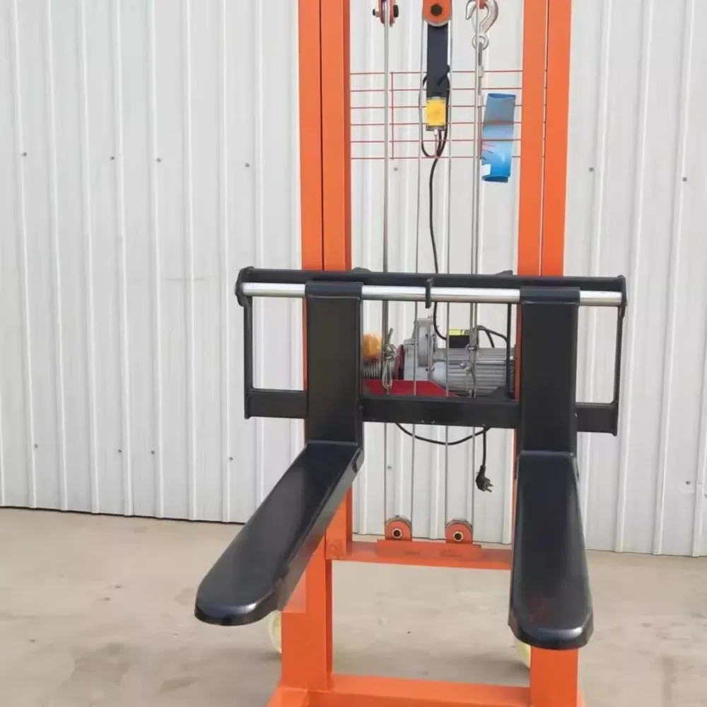 Electric forklift plug in stacker 220 volt lift manual hydraulic