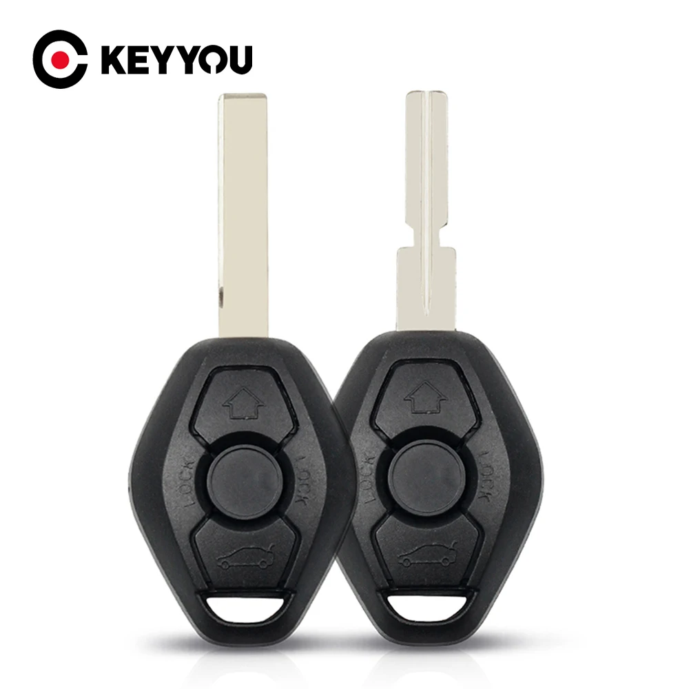 KEYYOU-llave de coche sin cortar, carcasa remota para BMW 1, 3, 5, 6, 7 Series Z3, Z4, X3, X5, M5, 325i, E38, E39, E46, 3 BT, Hu92, Hu58 Blade