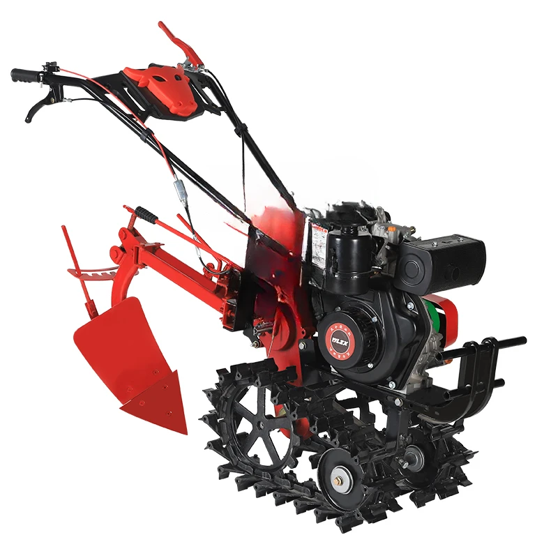 Double Caterpillar Track Double Track Hard Soil Cultivation Machine Rotary Tillage Loose Soil Plough