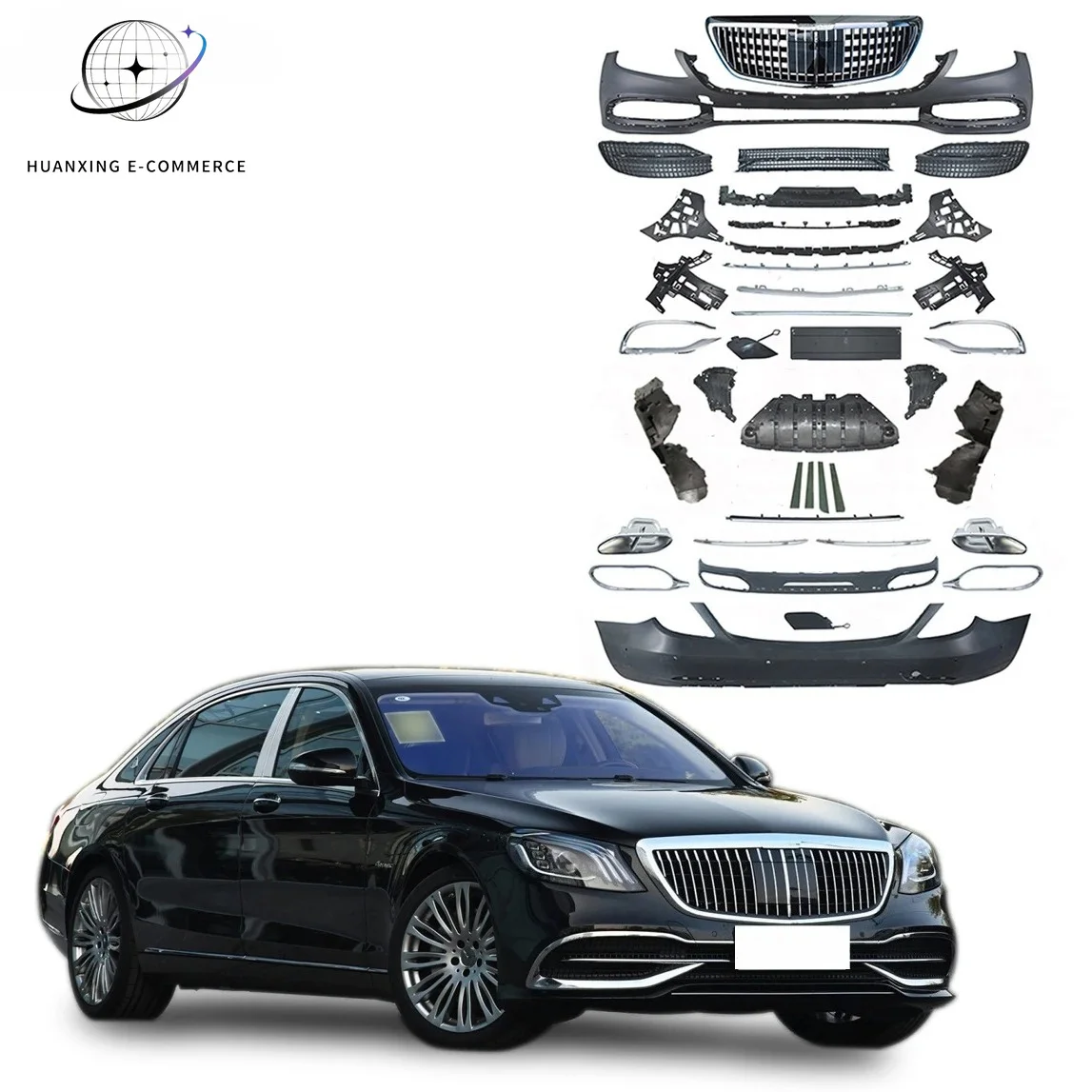 Factory Direct Sale2022 New Design Body Kit for Mercedes-Benz S-Class W222 17-20Update for Maybach Style Style PP+ABS Material B