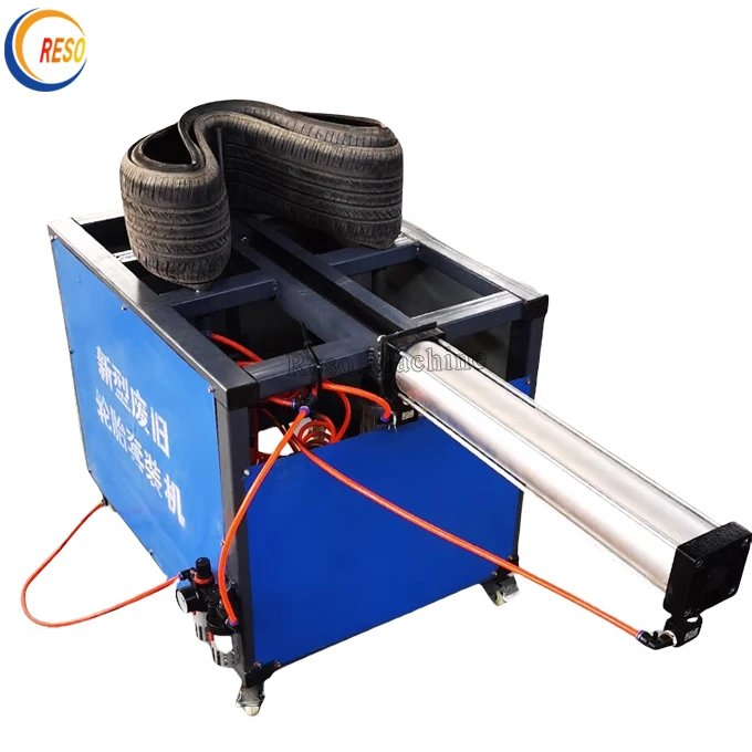 Waste Tire Tread Tripling Machine for Packing Tyre Recycling Vertical Package Machine