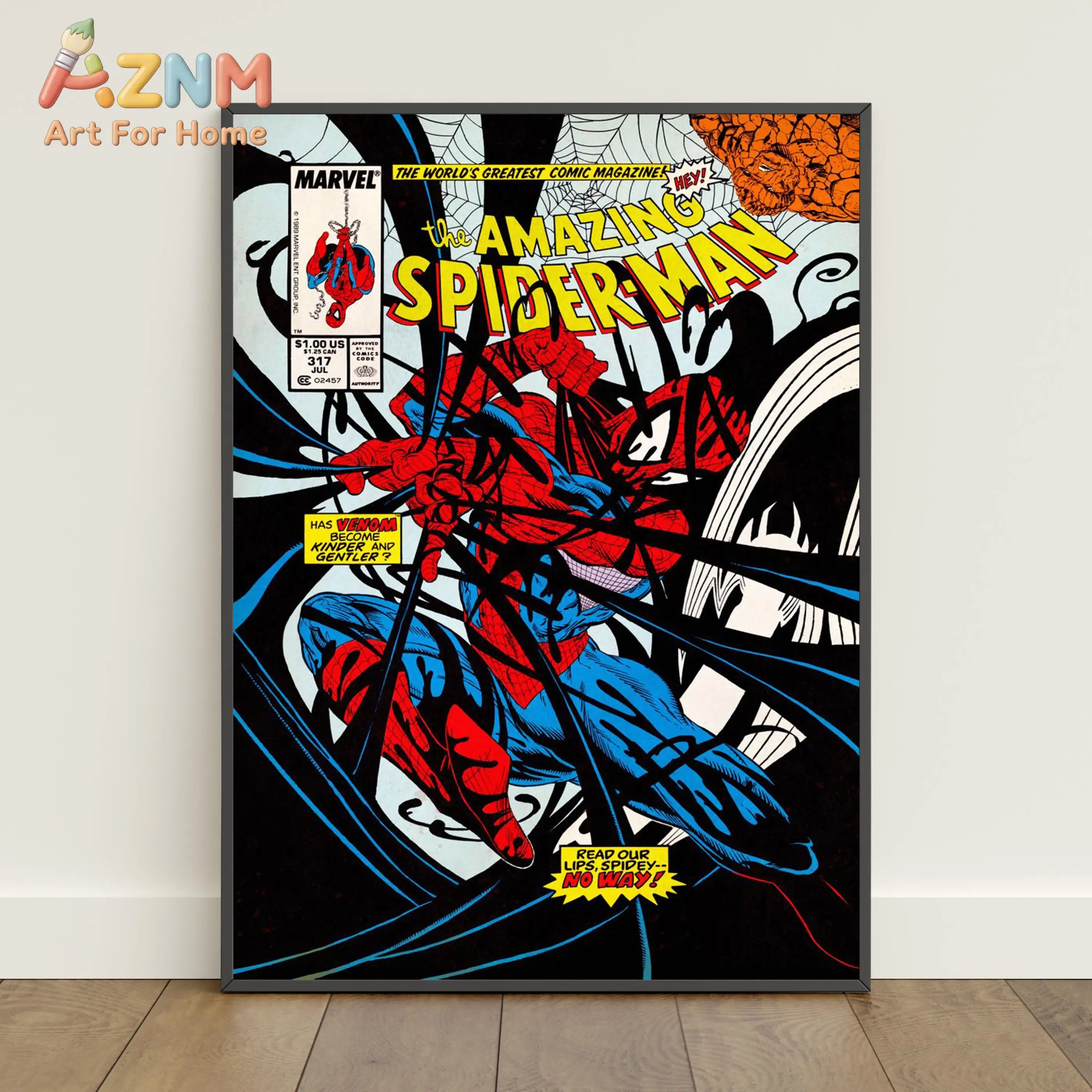 Póster con portadas de cómics de Spiderman _ Arte de pared de Peter Parker _ Impresión en lienzo de película