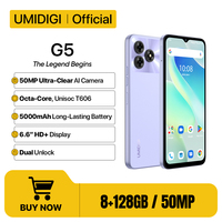 UMIDIGI G5 Smartphone, Android 13 , 8GB RAM 128GB ROM, 50MP Camera, 5000mAh Battery,  Dual SIM 4G Cellphone